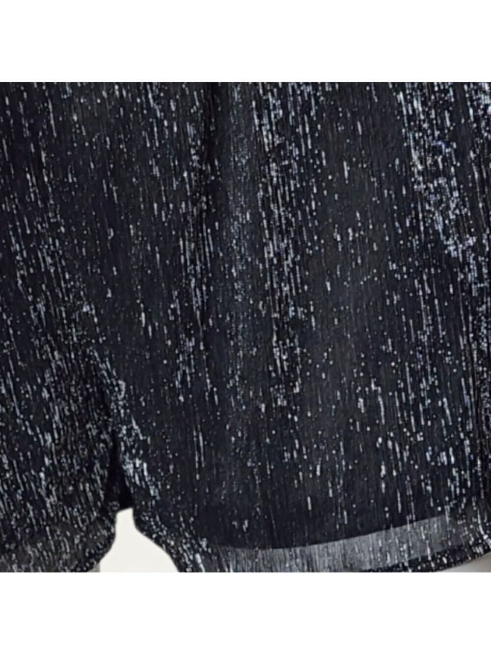 Dex Black Metallic Pull-On Paperbag Shorts NWT Large Resort Night Luxe - Picture 2 of 9